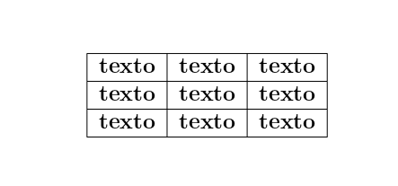 Todos os itens da coluna da tabela em negrito no LaTeX