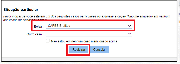 Situação particular – CAPES-Brafitec